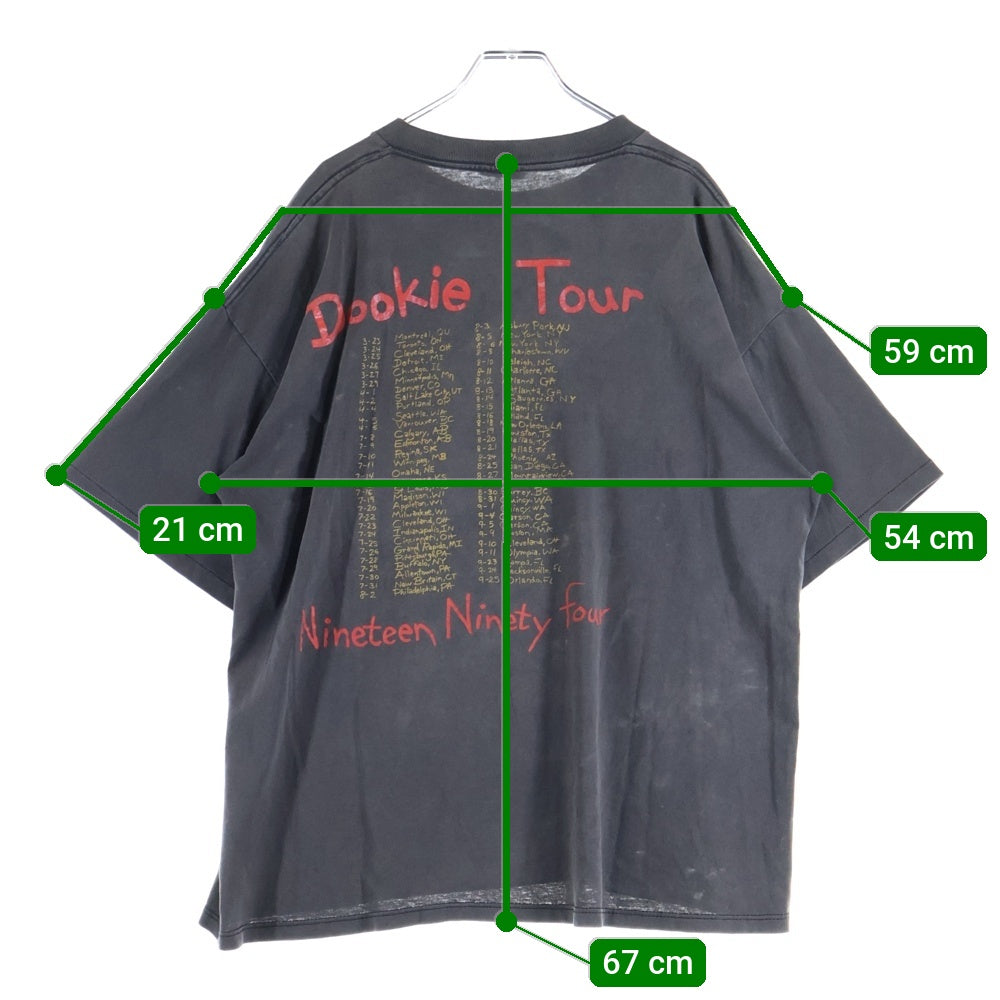 VINTAGE(ヴィンテージ) 90's GREEN DAY 1994 DOOKIE TOUR グリーンデイ ドゥーキーツアー プリント半袖Tシャツ カットソー ブラック
