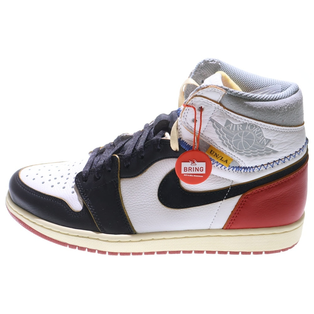 NIKE(ナイキ) ×UNION AIR JORDAN 1 RETRO HI NRG BV1300-106 ユニオン エアジョーダン1 ハイカットスニーカー ブラック/レッド/ホワイト US10.5/28.5cm