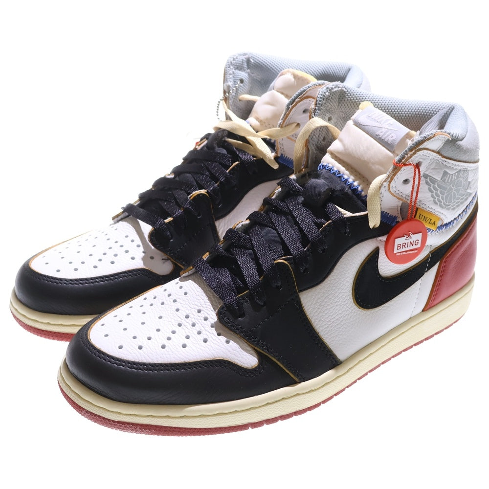 NIKE(ナイキ) ×UNION AIR JORDAN 1 RETRO HI NRG BV1300-106 ユニオン エアジョーダン1 ハイカットスニーカー ブラック/レッド/ホワイト US10.5/28.5cm