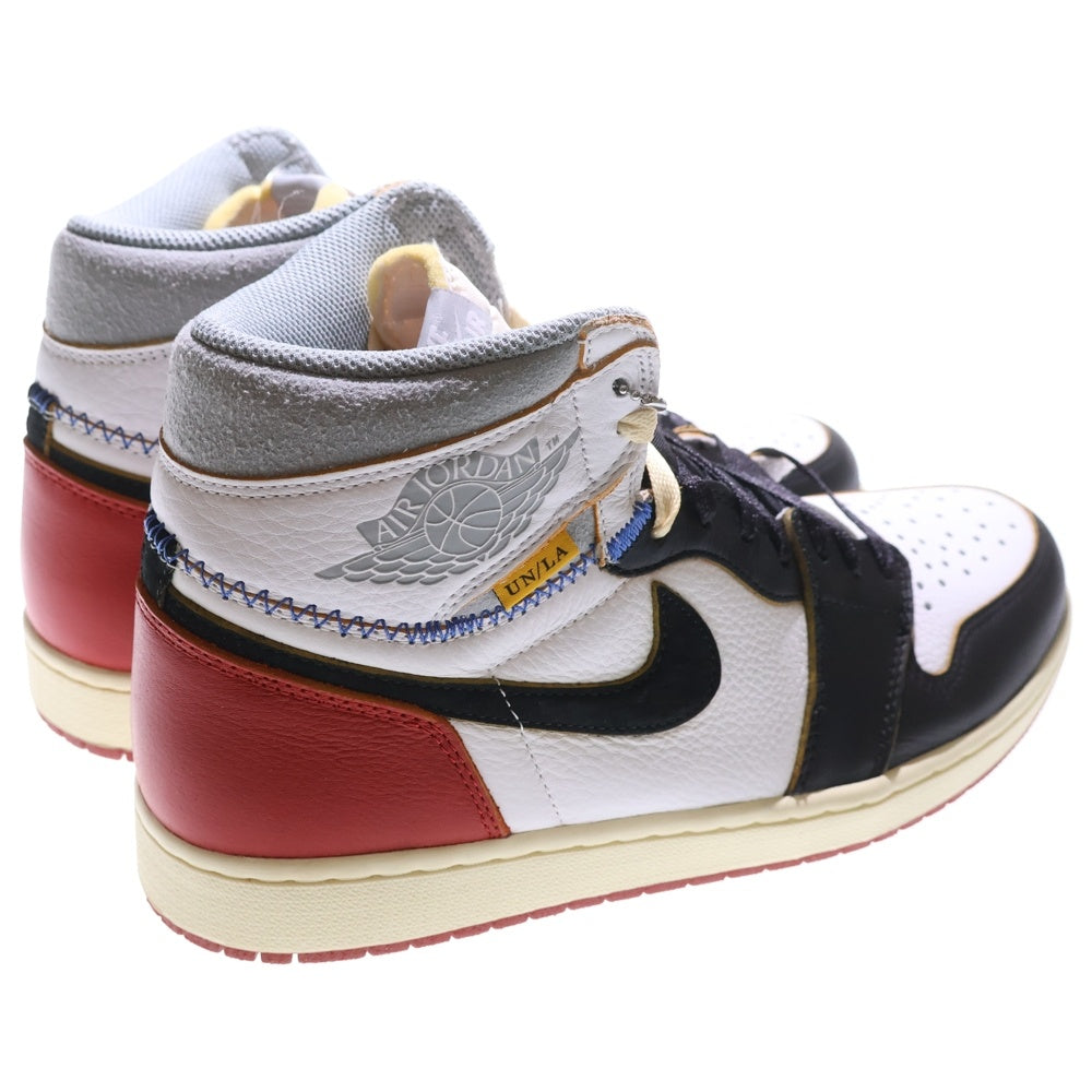 NIKE(ナイキ) ×UNION AIR JORDAN 1 RETRO HI NRG BV1300-106 ユニオン エアジョーダン1 ハイカットスニーカー ブラック/レッド/ホワイト US10.5/28.5cm