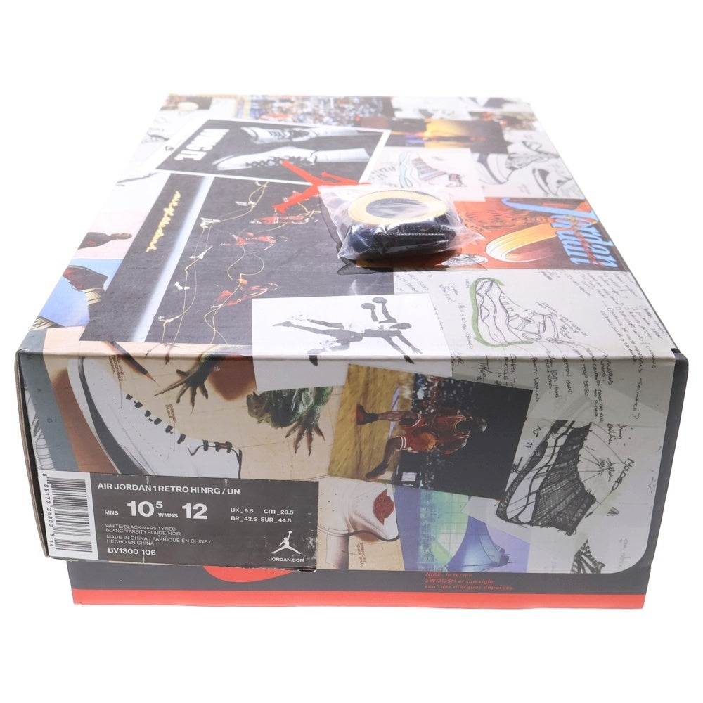NIKE(ナイキ) ×UNION AIR JORDAN 1 RETRO HI NRG BV1300-106 ユニオン エアジョーダン1 ハイカットスニーカー ブラック/レッド/ホワイト US10.5/28.5cm