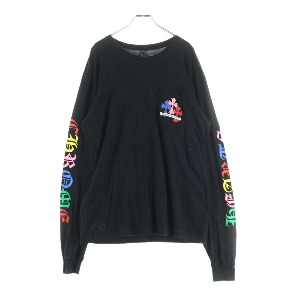 CHROME HEARTS(クロムハーツ) CEM CRS LS マルチセメタリークロスプリント長袖Tシャツ カットソー ブラック
