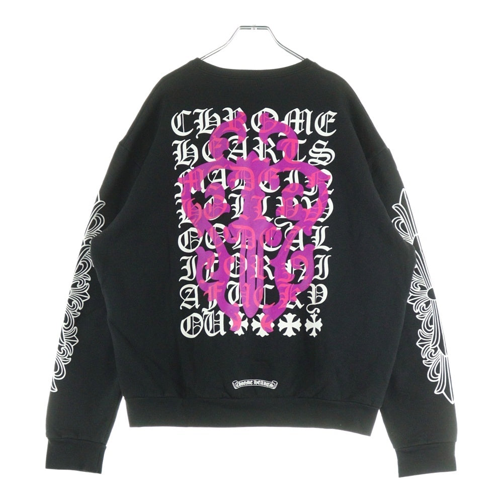 CHROME HEARTS(クロムハーツ) SWTSHRT PLVR バックヴァインダガープリントスウェット クルーネックシャツ ブラック