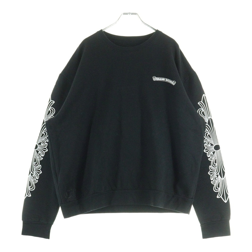 CHROME HEARTS(クロムハーツ) SWTSHRT PLVR バックヴァインダガープリントスウェット クルーネックシャツ ブラック