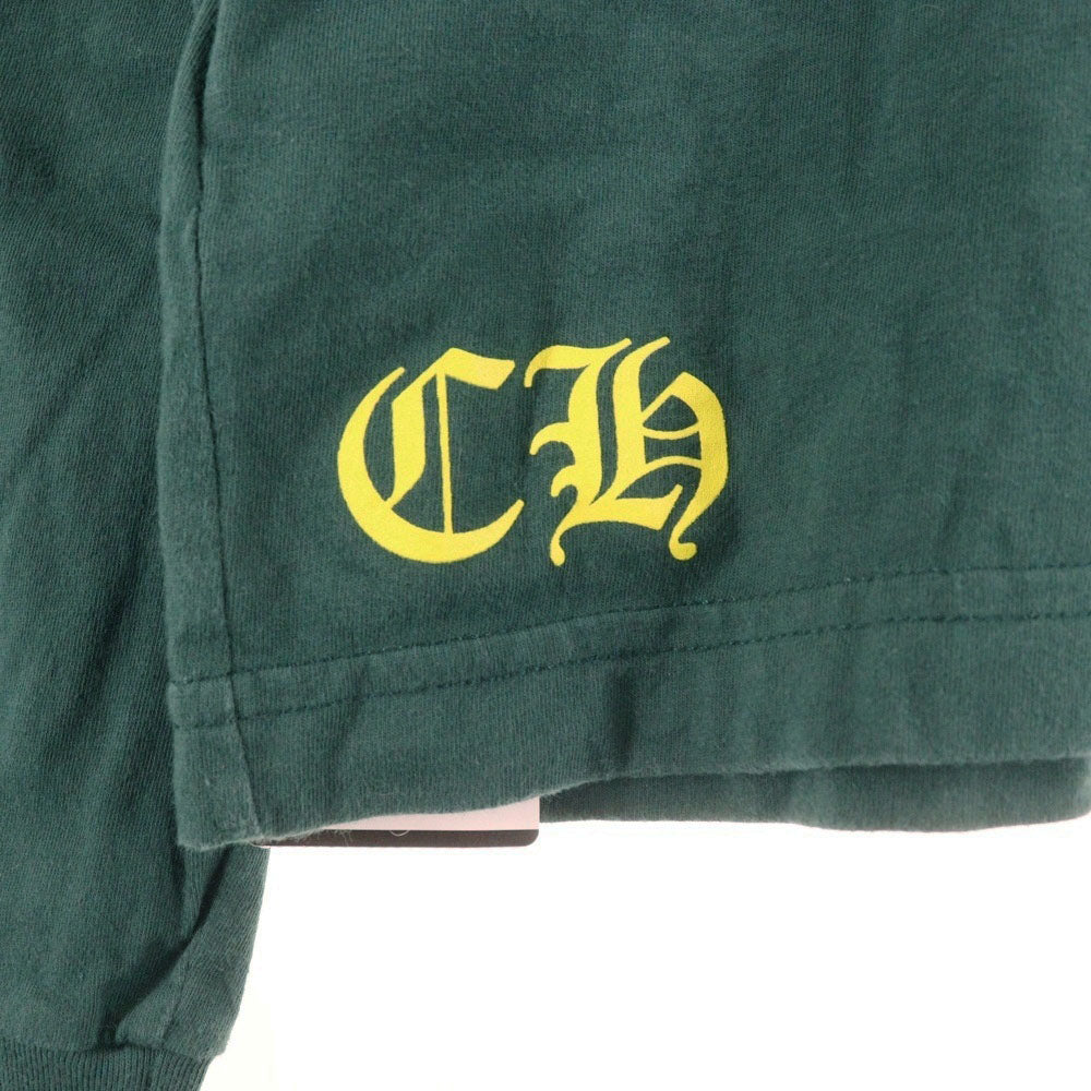 CHROME HEARTS(クロムハーツ) HORSESHOE LS TEE ホースシュープリント長袖Tシャツ カットソー グリーン/イエロー