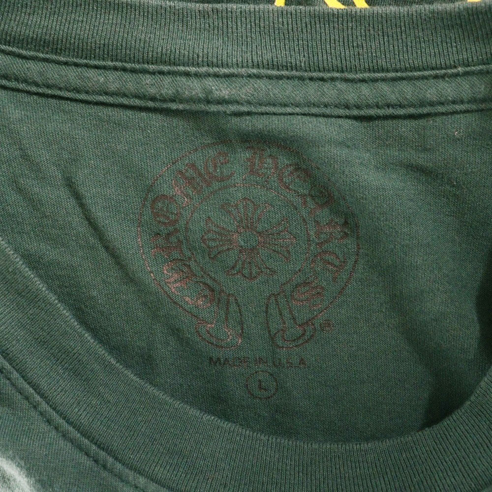 CHROME HEARTS(クロムハーツ) HORSESHOE LS TEE ホースシュープリント長袖Tシャツ カットソー グリーン/イエロー