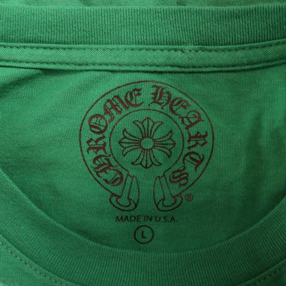 CHROME HEARTS(クロムハーツ) CH L S 1 バックホースシュープリント 長袖Tシャツ カットソー グリーン/オレンジ
