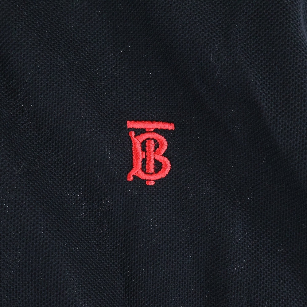 BURBERRY(バーバリー) TBロゴ刺繍 半袖ポロシャツ カットソー ブラック 8017003