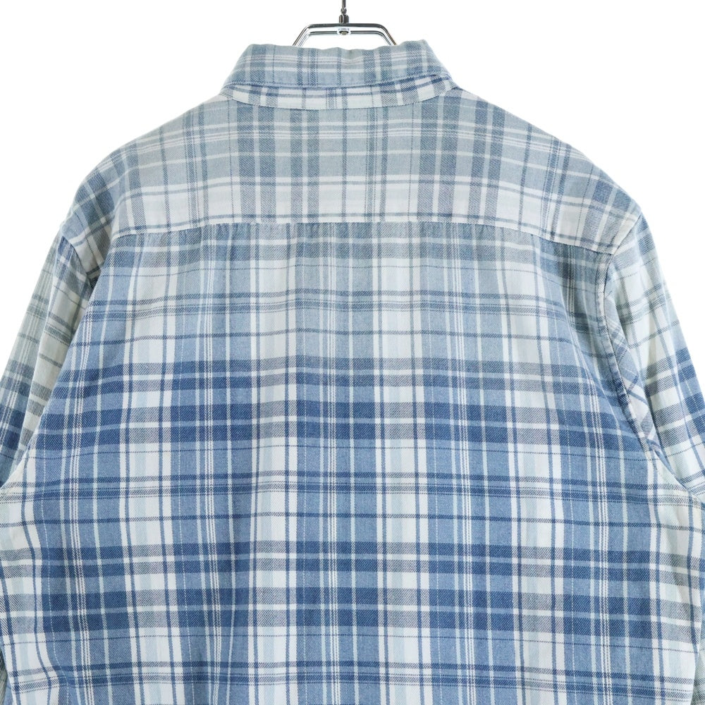 DENHAM(デンハム) SUN BURN INDIGO CHECK SHIRT チェック ボタンダウン 長袖シャツ ブルー 01-15-08-40-003
