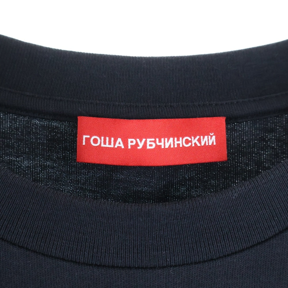 Gosha Rubchinskiy(ゴーシャラブチンスキー) Flag T-Shirt ワンポイント 半袖Tシャツ ブラック
