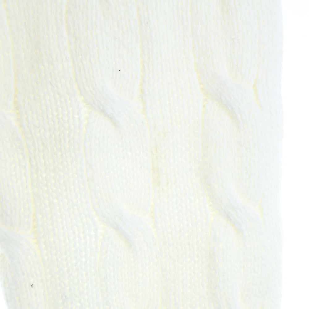 POLO RALPH LAUREN(ポロラルフローレン) ワンポイント刺繍 ウール ケーブルニット セーター ホワイト 710574447008