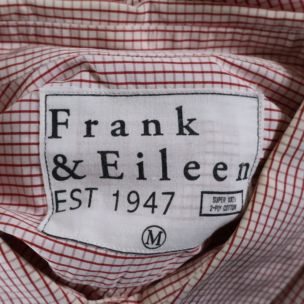 Frank&Eileen(フランクアンドアイリーン) チェック レギュラーカラー 長袖シャツ コットン レッド