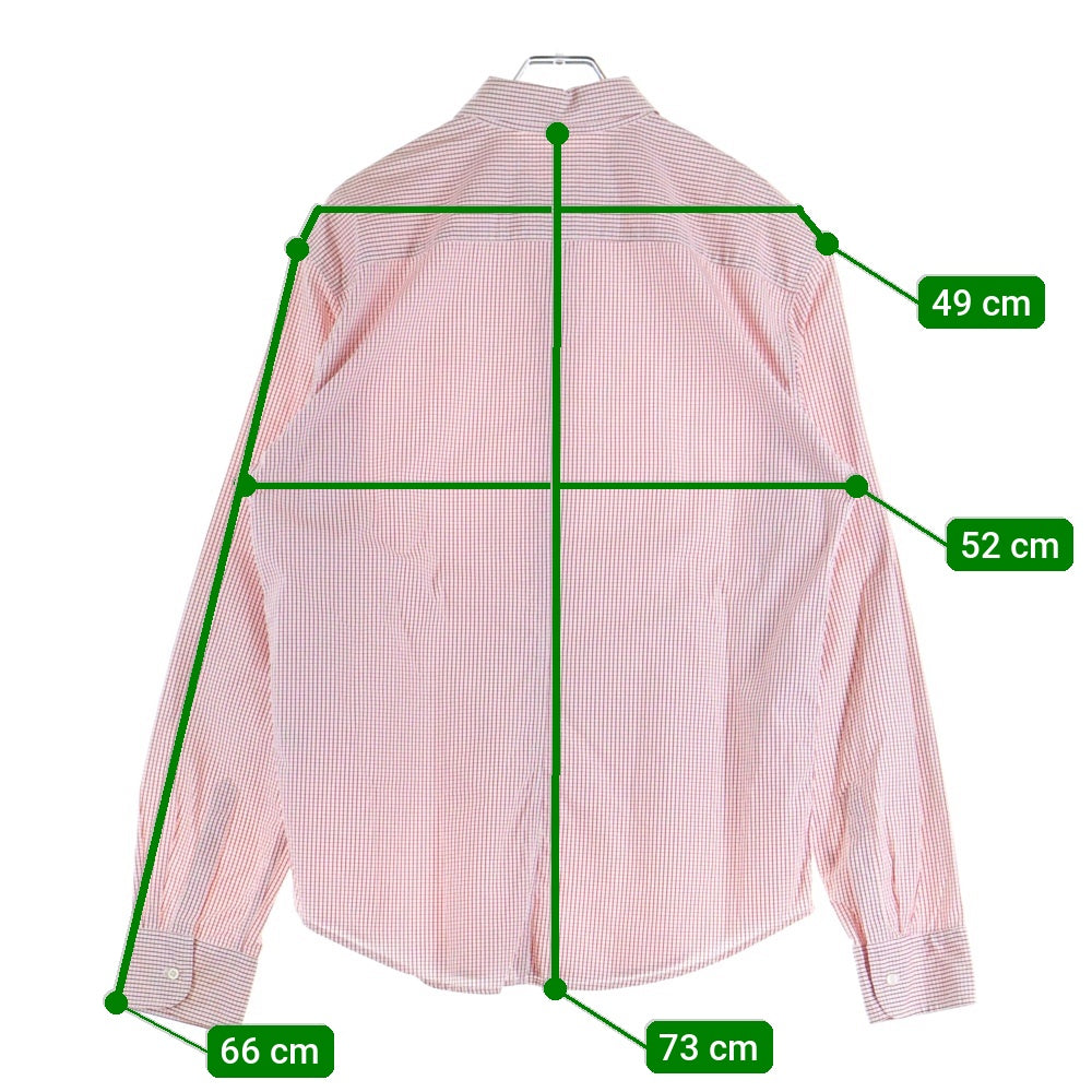 Frank&Eileen(フランクアンドアイリーン) チェック レギュラーカラー 長袖シャツ コットン レッド