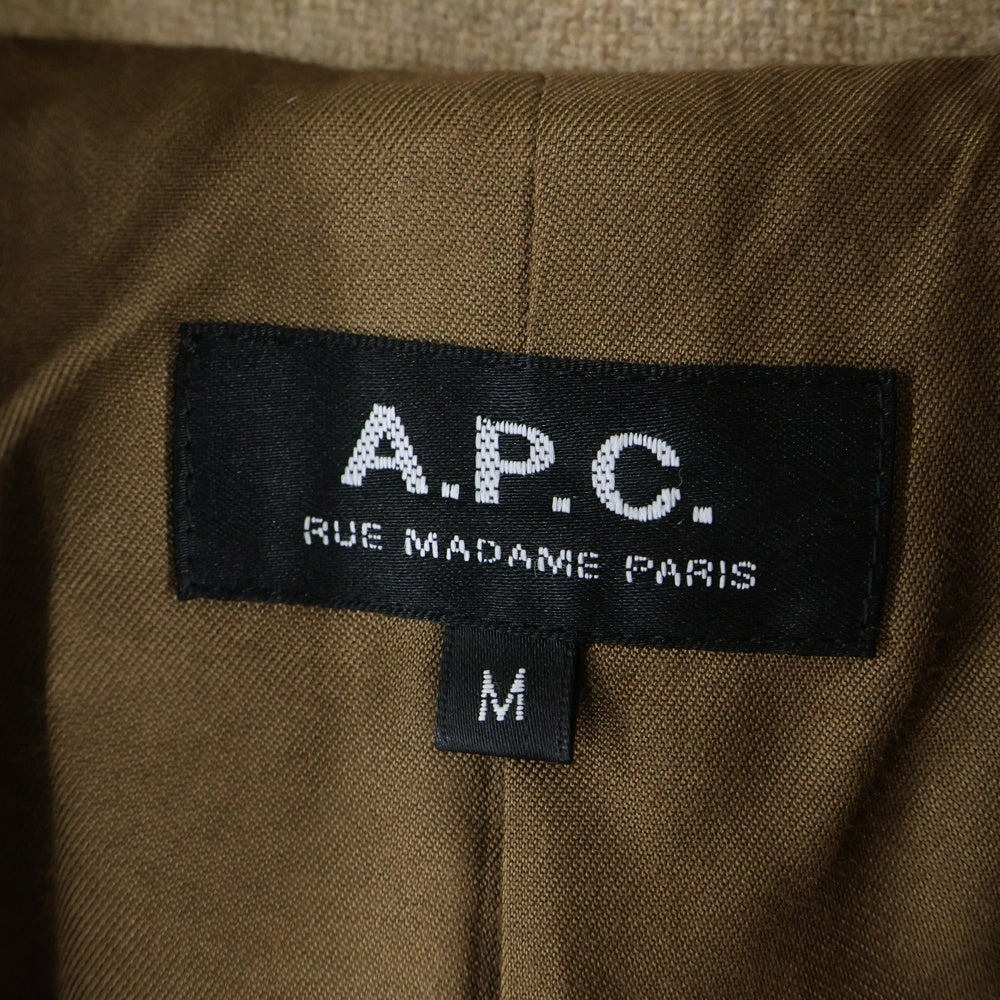 A.P.C(アーペーセー) ウールチェスターコート キャメル 24156-1-27181