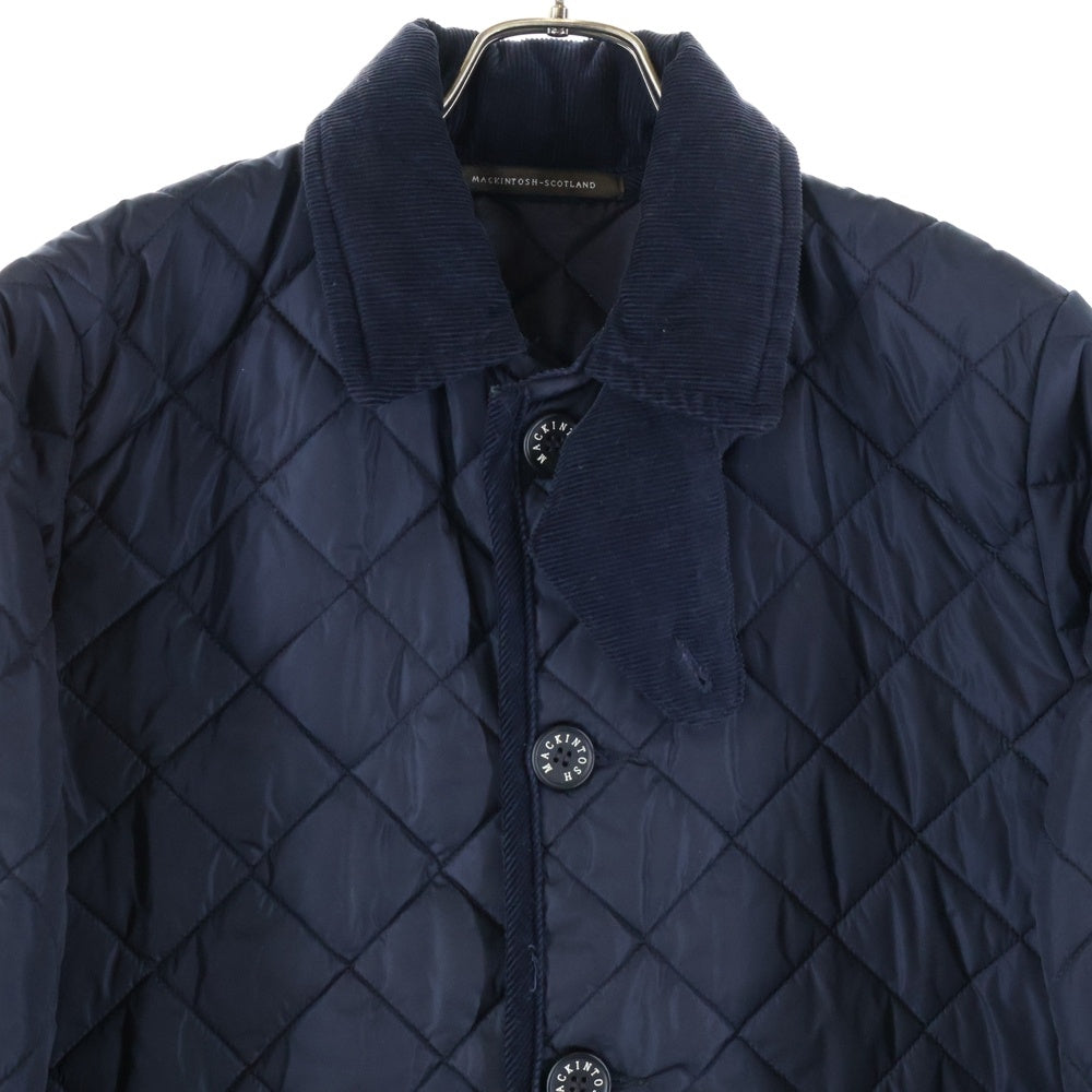 MACKINTOSH(マッキントッシュ) ナイロンキルティングコート コーデュロイカラー ネイビー