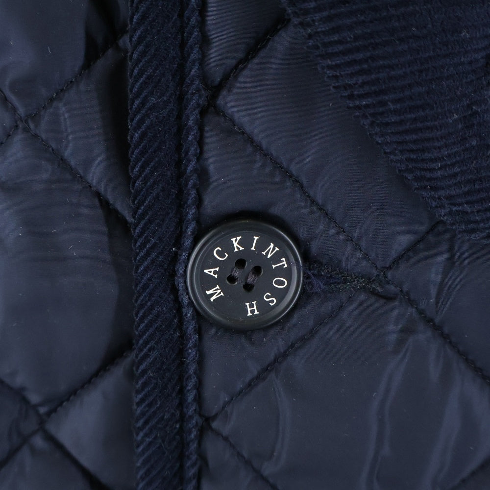 MACKINTOSH(マッキントッシュ) ナイロンキルティングコート コーデュロイカラー ネイビー