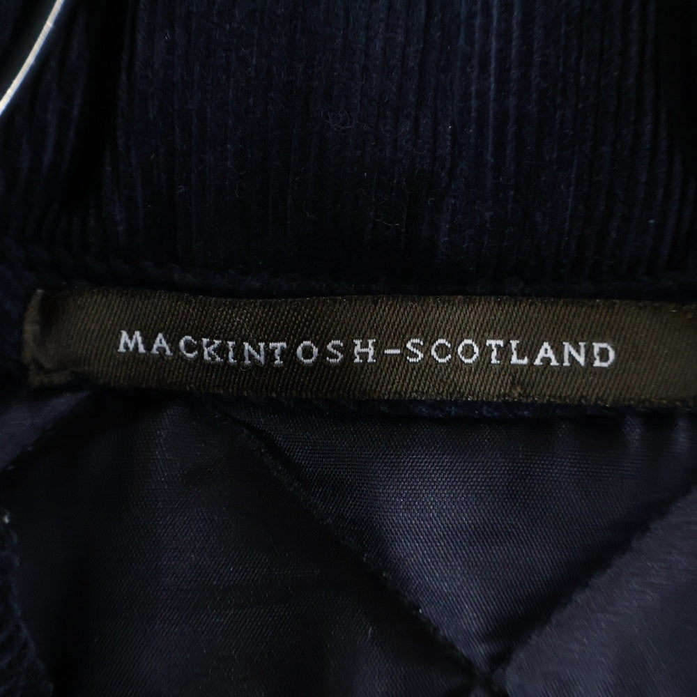 MACKINTOSH(マッキントッシュ) ナイロンキルティングコート コーデュロイカラー ネイビー