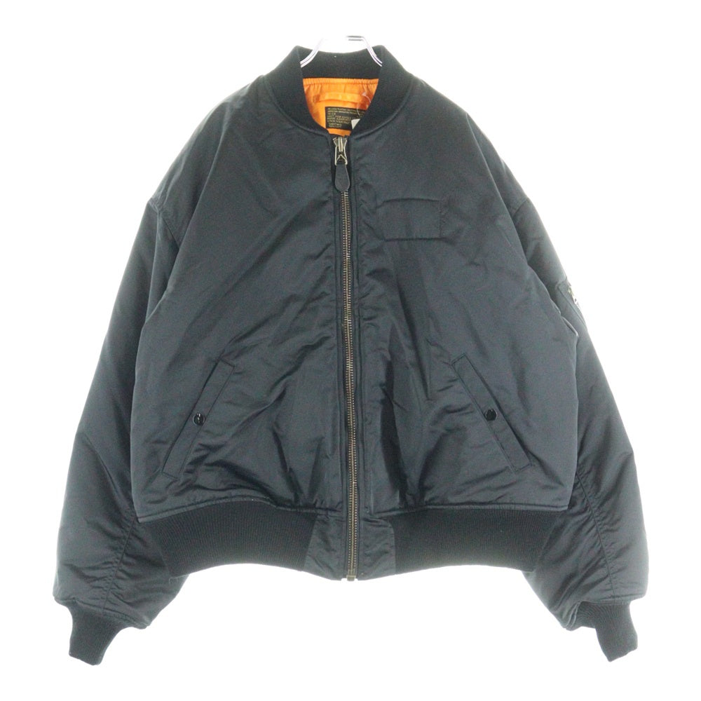 SAINT MICHAEL(セントマイケル) 24AW NO DAMEGE MA-1 ノーダメージMA-1 リバーシブルボンバージャケット ブラック/オレンジ SM-YS1-0000-063