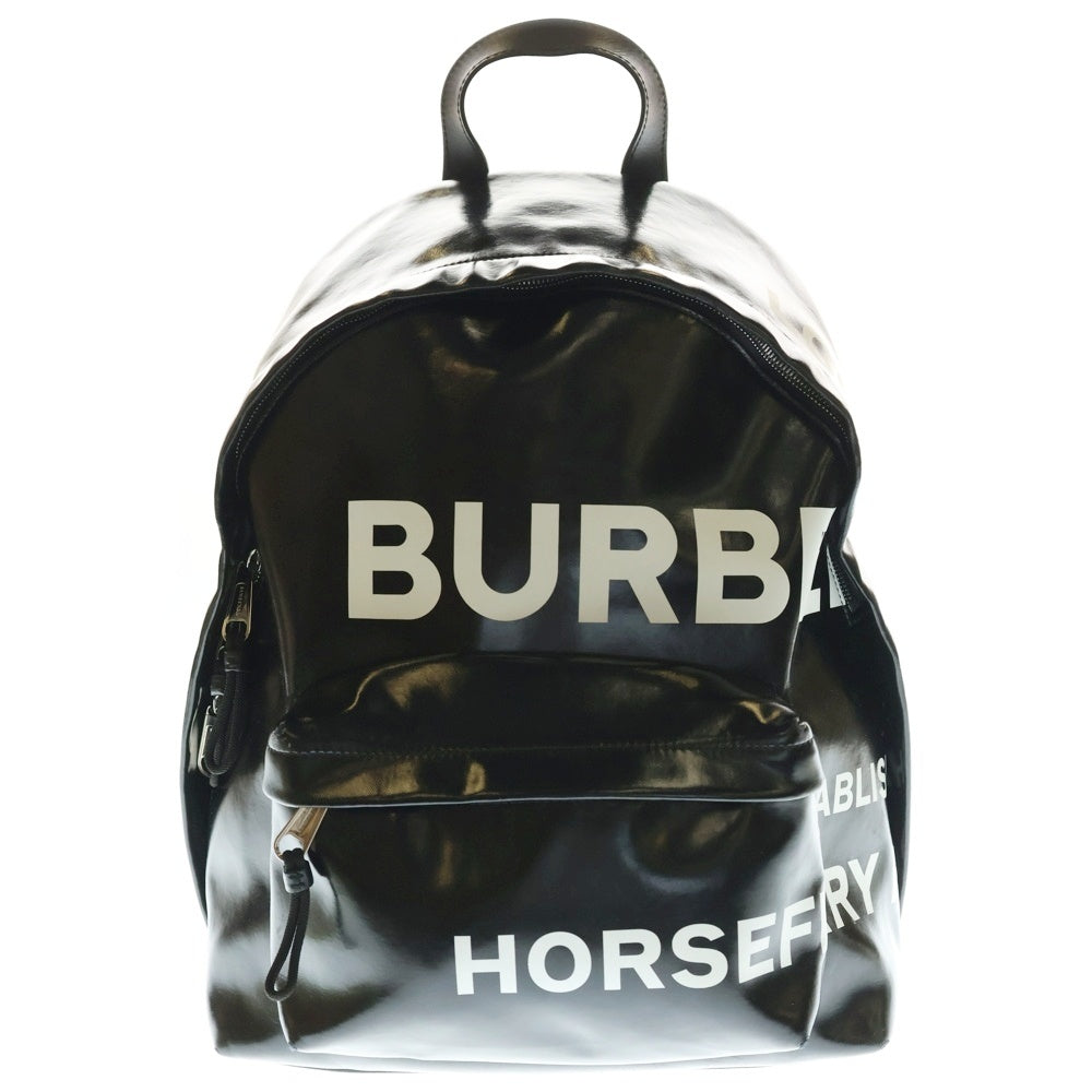 BURBERRY(バーバリー) ML JETT ホースフェリー コーティングキャンバスバックパック リュック ブラック 8021908