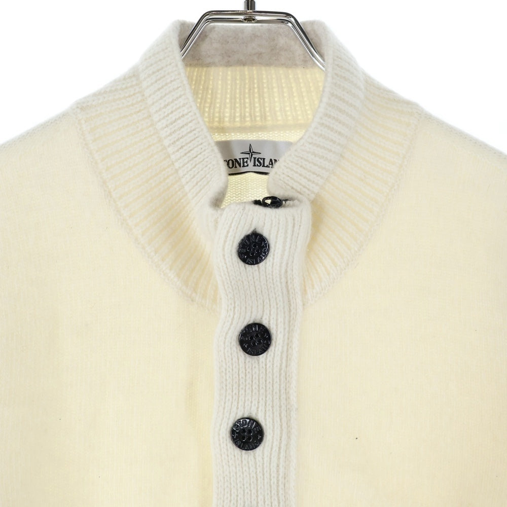STONE ISLAND(ストーンアイランド) サイドパッチ付き ハーフジップ ニットセーター クリーム 7715540A3