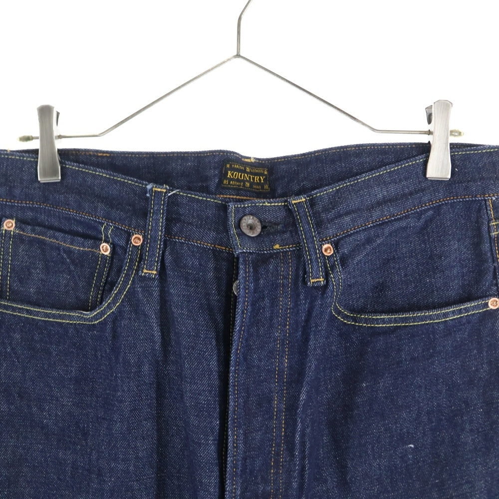 KAPITAL(キャピタル) 14oz Black Denim MEXICAN TUXEDO ボーン刺繍 ブラックデニムパンツ EK-1528LPA