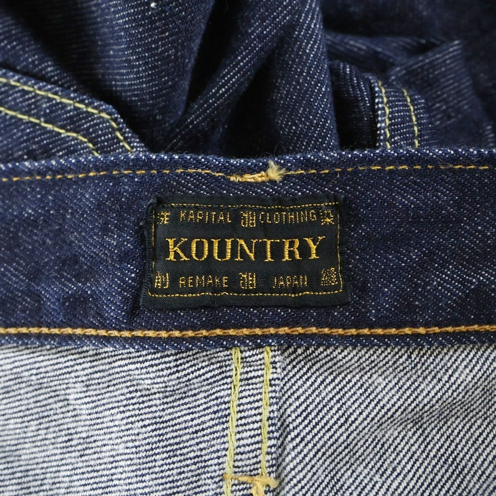 KAPITAL(キャピタル) 14oz Black Denim MEXICAN TUXEDO ボーン刺繍 ブラックデニムパンツ EK-1528LPA