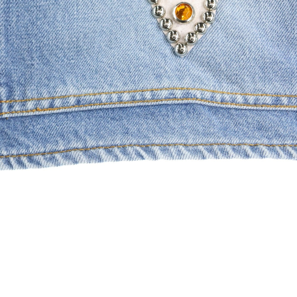 KAPITAL(キャピタル) 24SS 14oz DENIM SHORTS STUDS REMAKE スタッズ付き リメイクデニムショーツ インディゴ EK-1626SP