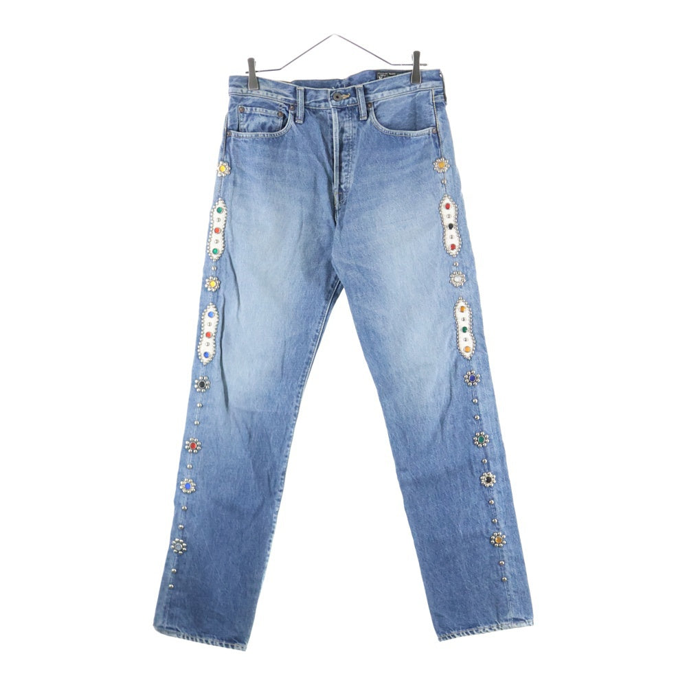 KAPITAL(キャピタル) 14oz 5P モンキーCISCOスタッズデニムパンツ インディゴ EK-1174LPA