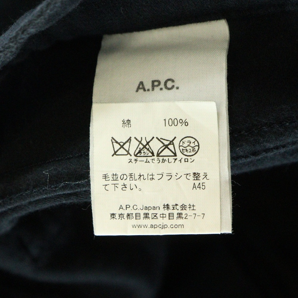 A.P.C(アーペーセー) 5ポケット ボタンフライ コットン ストレート パンツ ネイビー