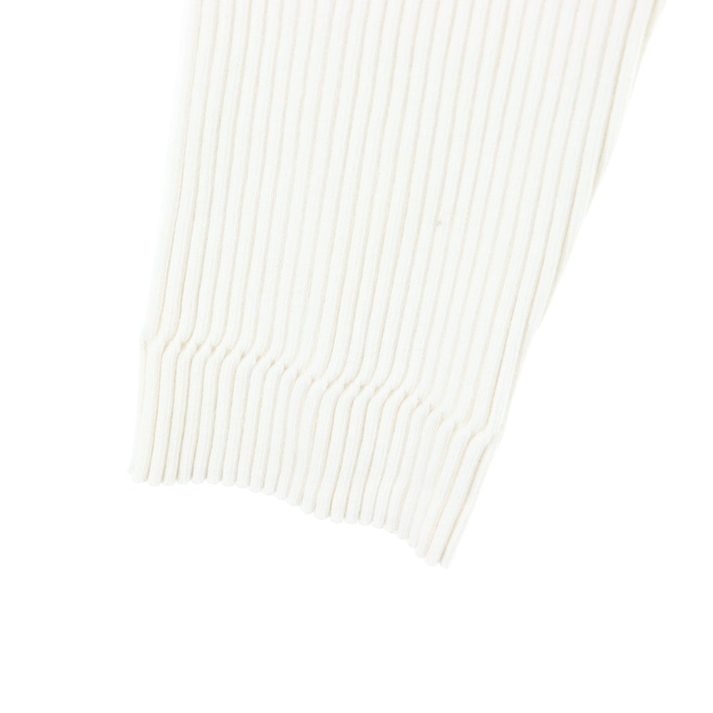 DIESEL(ディーゼル) オーバルDジッププル 長袖リブニットセーター ホワイト