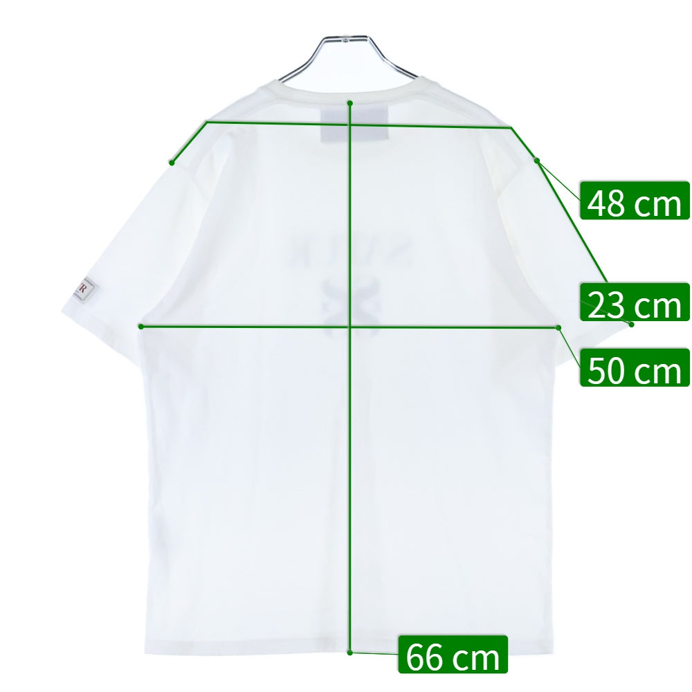 SATUR(セター) フロントロゴ プリント 半袖Tシャツ カットソー ホワイト SA23FWUT03