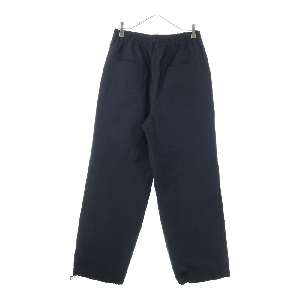 Matin Kim(マーティンキム) サイドロゴ ナイロン フリース切替 トラックパンツ ブラック MK2311PT009M0-BB-S