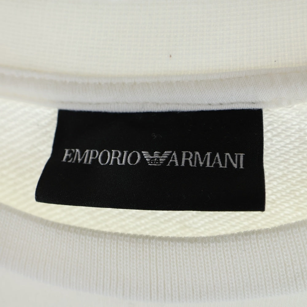 EMPORIO ARMANI EA7(エンポリオアルマーニイーエーセブン) フロントロゴ プリント クルーネックスウェットトレーナー ホワイト 7V1MFZ 1JRIZ