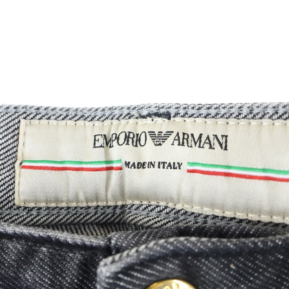 EMPORIO ARMANI EA7(エンポリオアルマーニイーエーセブン) ロゴプレート ストレートデニムパンツ グレー 6G1J75 1D8GZ