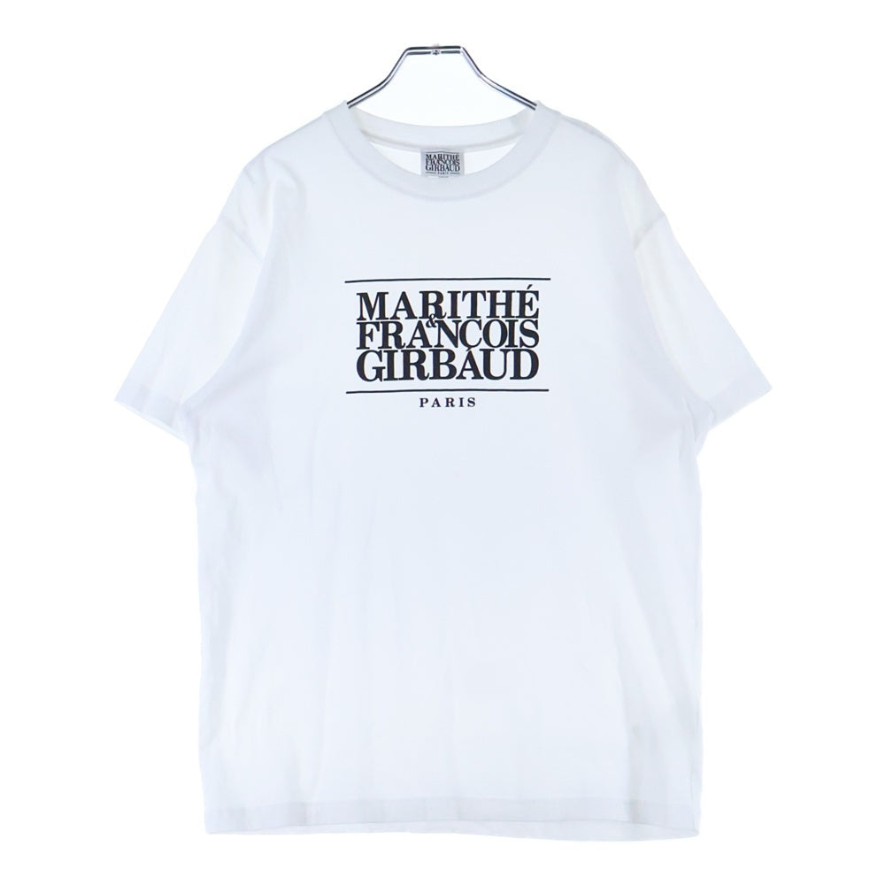 MARITHE FRANCOIS GIRBAUD(マリテフランソワジルボー) マリテクラシック ロゴプリント 半袖Tシャツ カットソー ホワイト 1MG23STS101