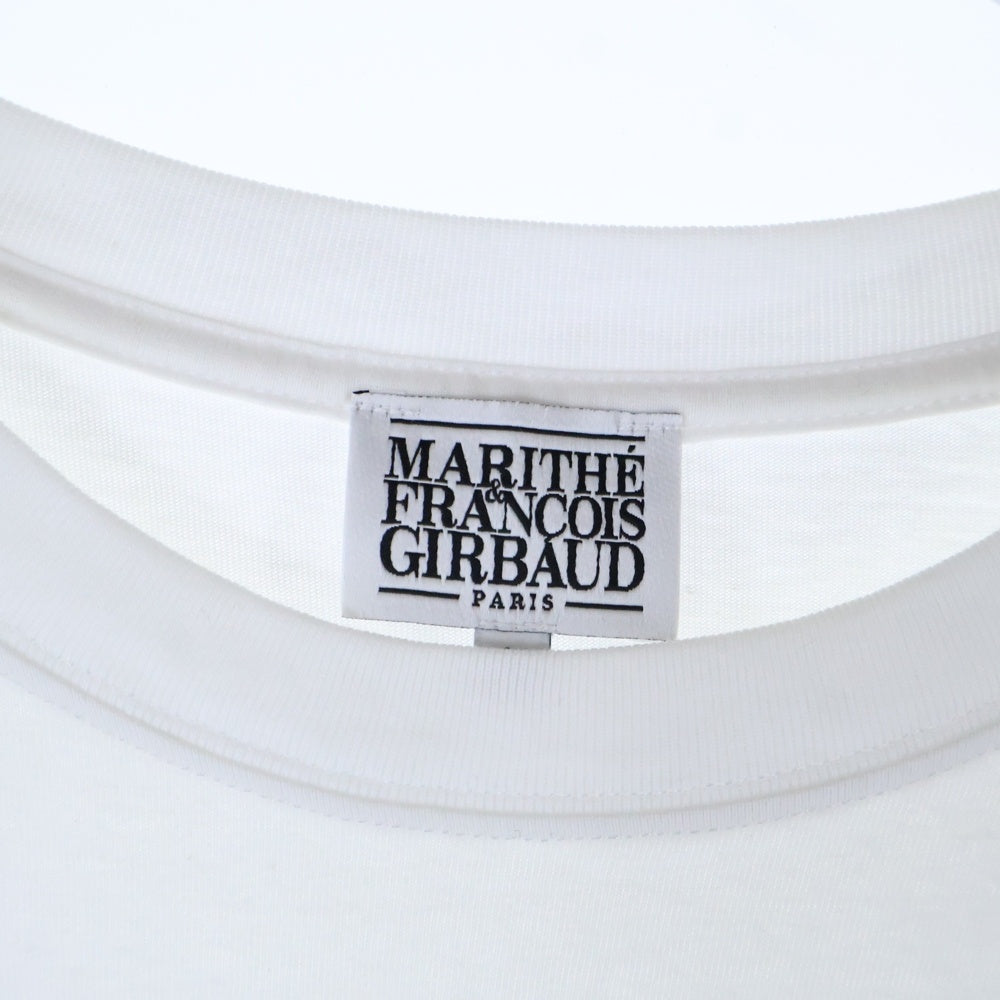 MARITHE FRANCOIS GIRBAUD(マリテフランソワジルボー) マリテクラシック ロゴプリント 半袖Tシャツ カットソー ホワイト 1MG23STS101