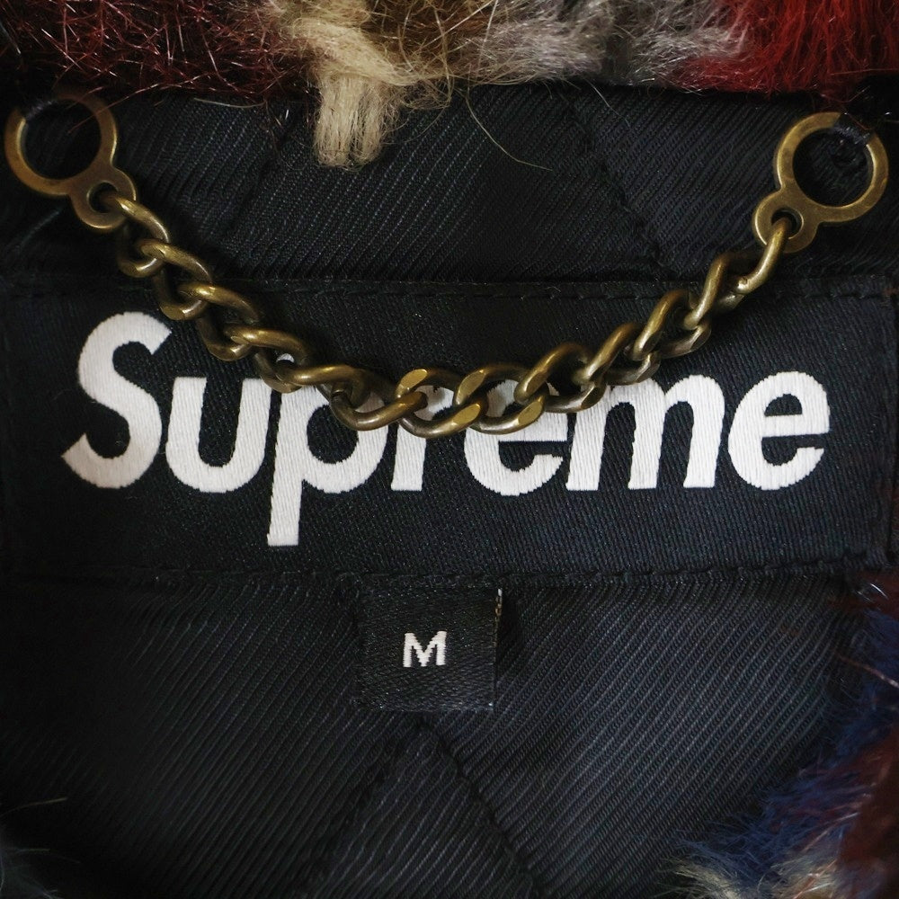 SUPREME(シュプリーム) 22AW Multicolor Faux Fur Bomber Jacket フェイクファー ジップアップ ボンバージャケット マルチ