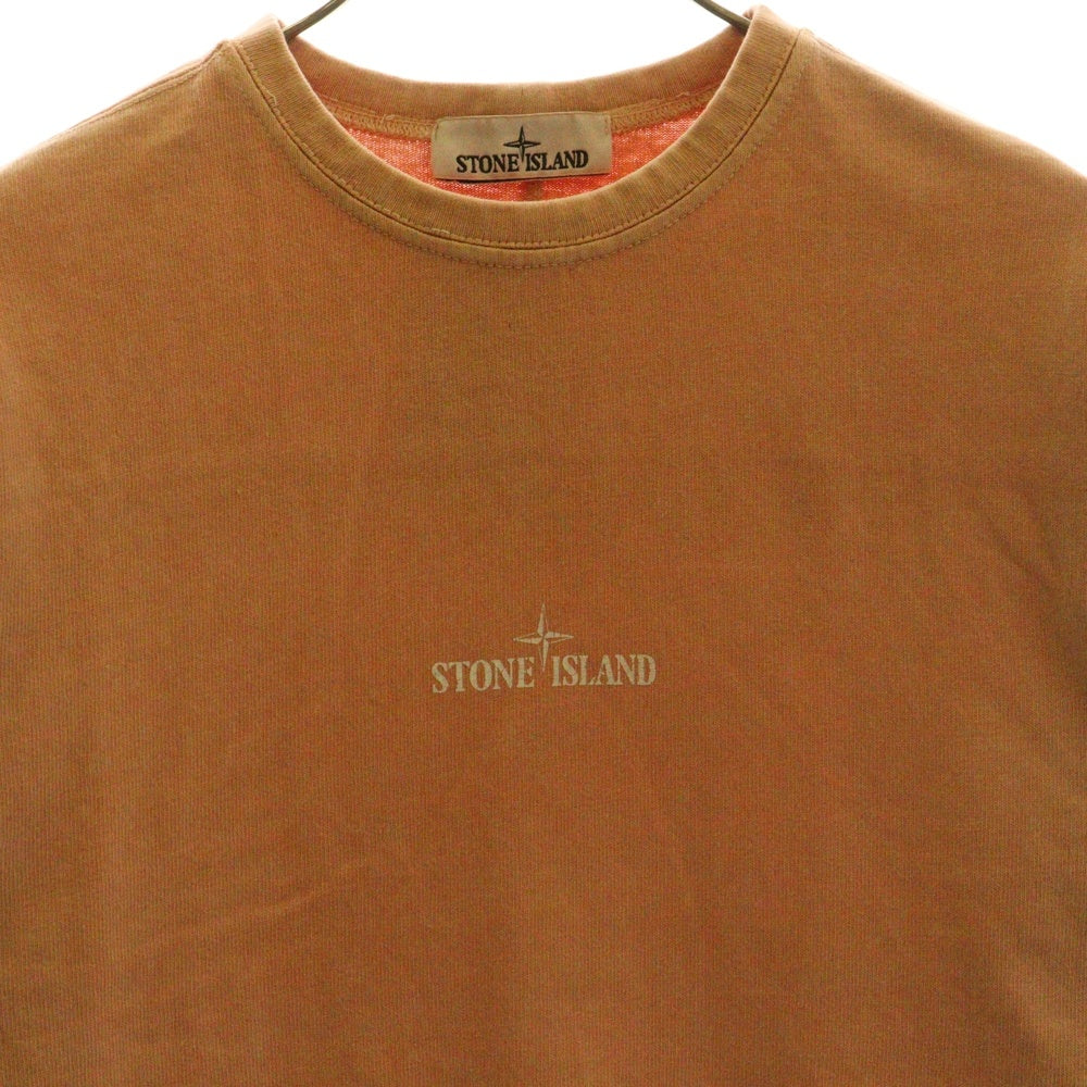 STONE ISLAND(ストーンアイランド) フロントロゴ クルーネックTシャツ カットソー ピンクベージュ 8015209T2