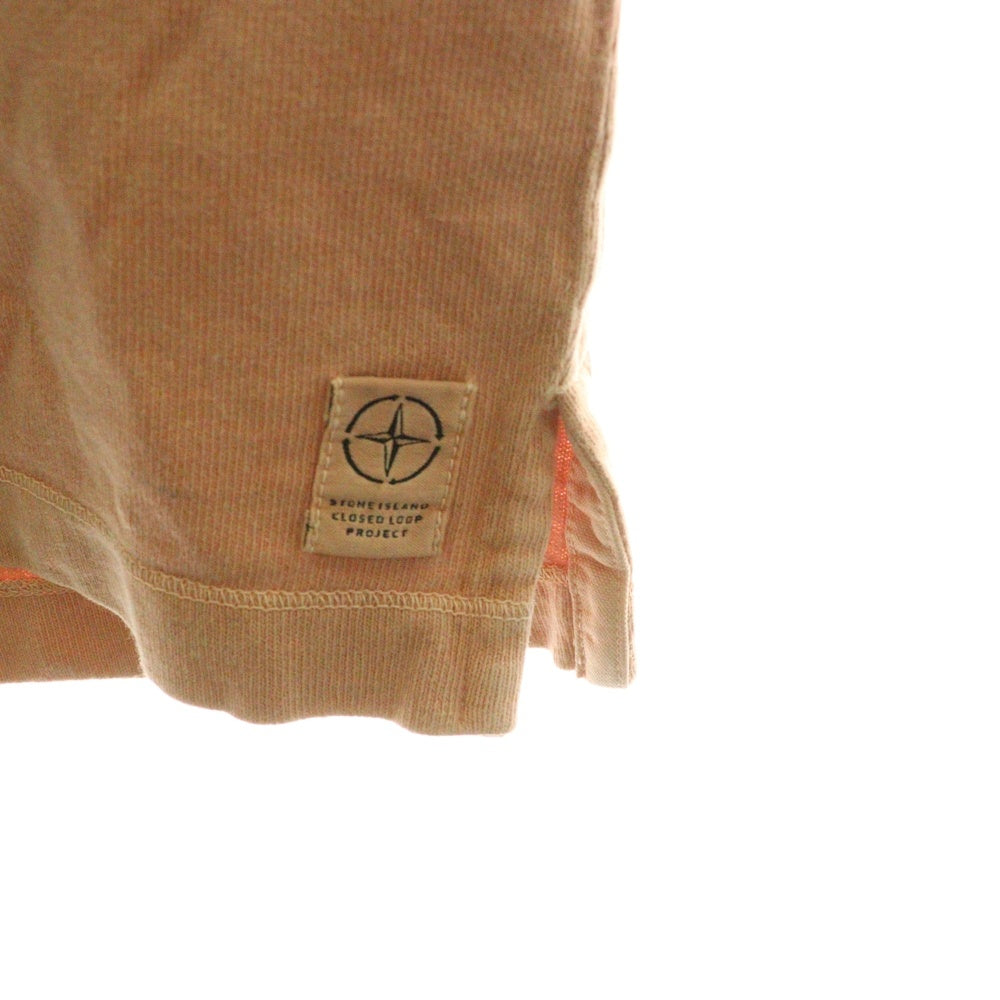 STONE ISLAND(ストーンアイランド) フロントロゴ クルーネックTシャツ カットソー ピンクベージュ 8015209T2
