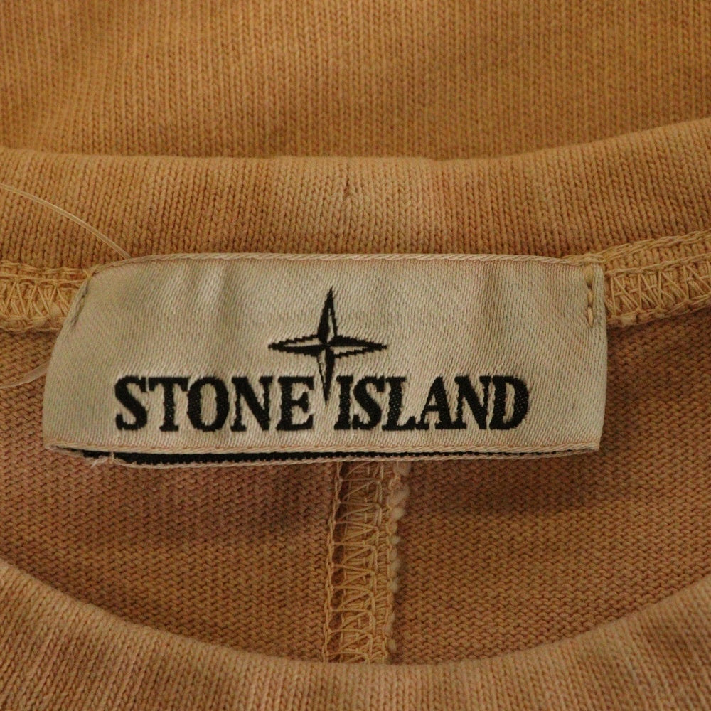 STONE ISLAND(ストーンアイランド) フロントロゴ クルーネックTシャツ カットソー ピンクベージュ 8015209T2