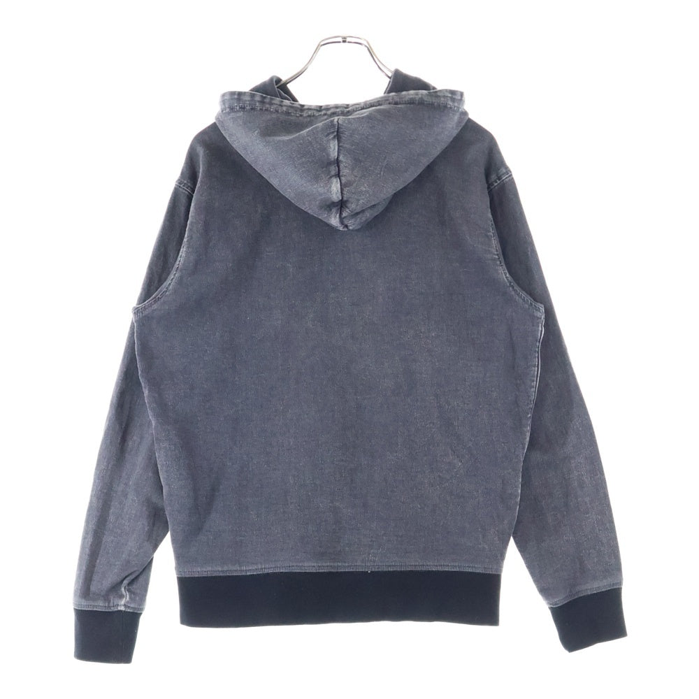DIESEL(ディーゼル) D-GIR-NE DENIM HOODIE ロゴワッペン ジップアップデニムフーディ パーカー グレー