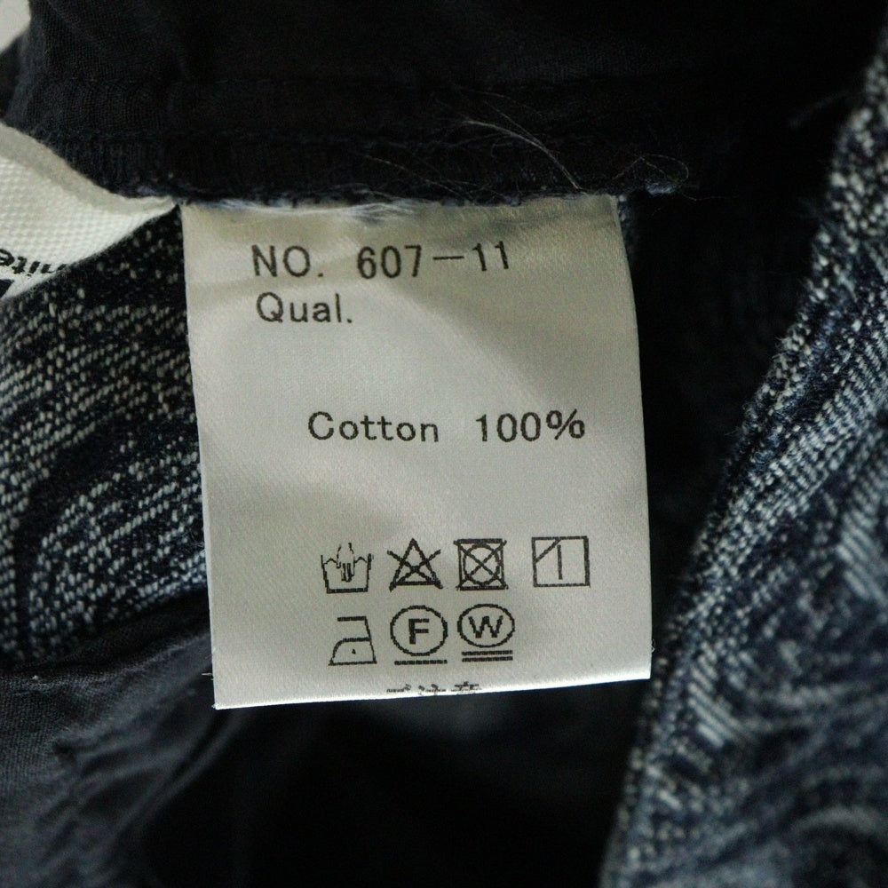 NO BRAND(ノーブランド) 【Fafatt ファファット】総柄トラウザーパンツ ワイドパンツ ブルー