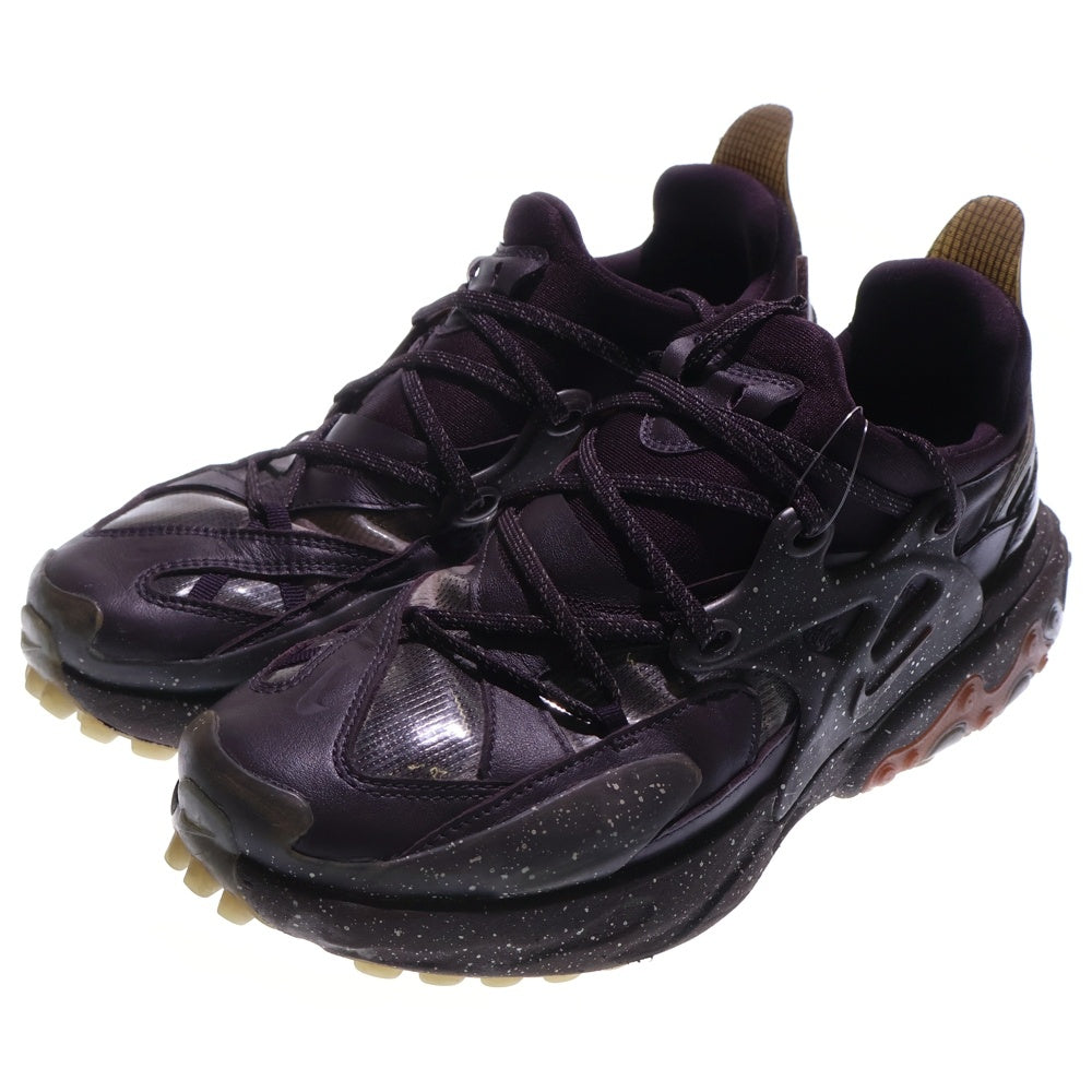 NIKE(ナイキ) ×UNDERCOVER REACT PREST MAHOGANY CU3459ー200 アンダーカバー リアクトプレスト マホガニー ロースニーカー US9.5/27.5cm パープル