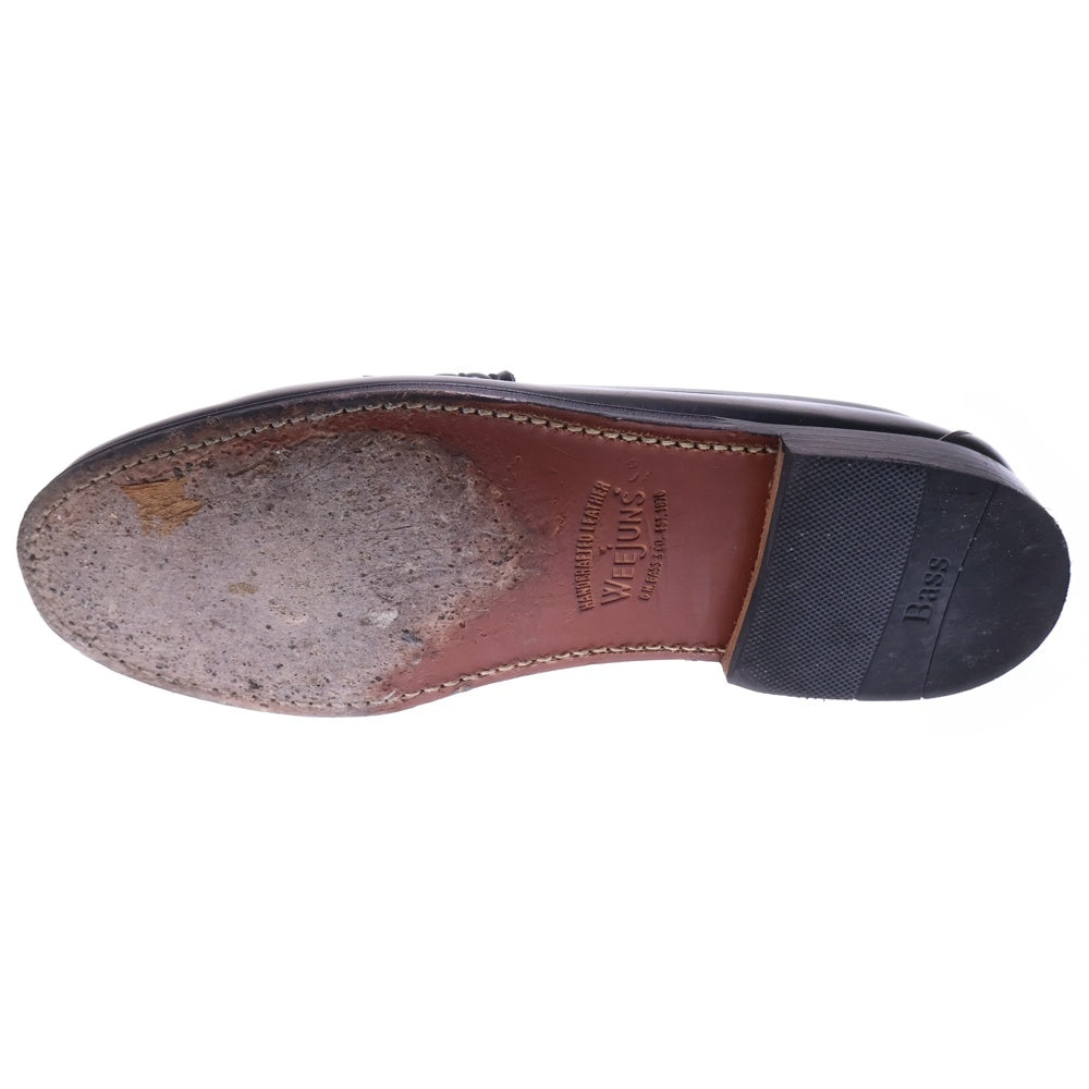 G.H.Bass(ジーエイチバス) 11010H LARSON ローファー 革靴 ブラック/ホワイト BA11010H