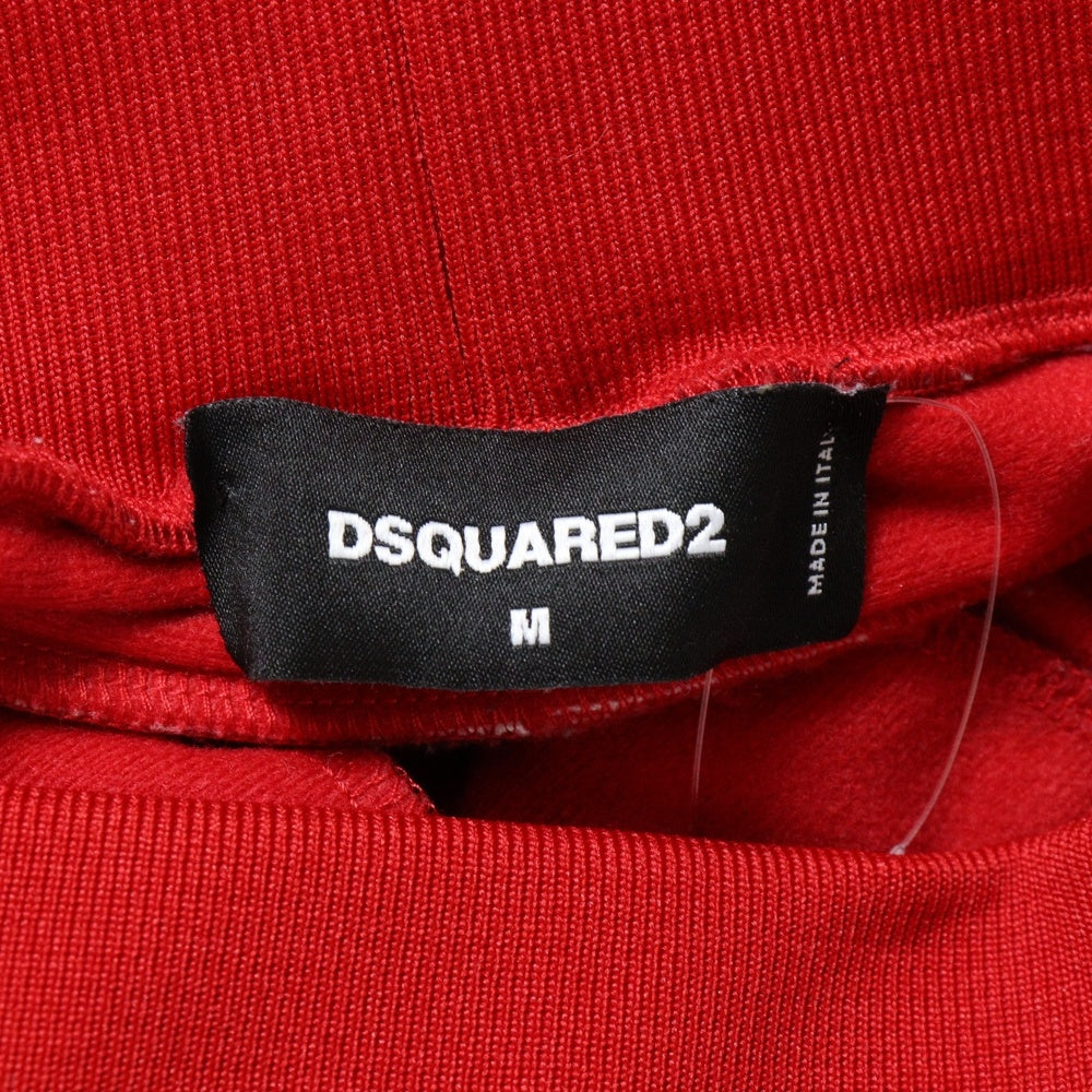 DSQUARED2(ディースクエアード) サイドロゴ トラックパンツ キルティング レッド S74KB0888