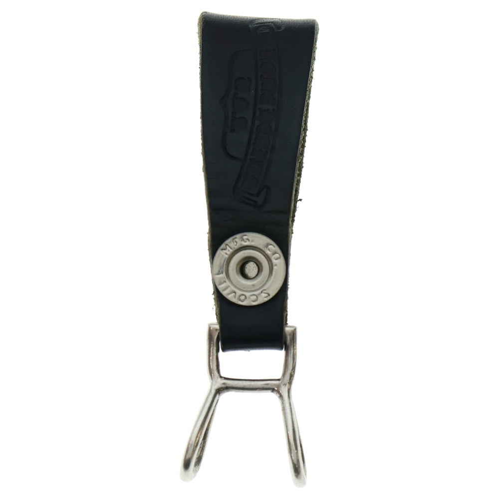 CHROME HEARTS(クロムハーツ) BELT LOOP BSフレアボタンレザーベルトループ シルバー/ブラック BCA401