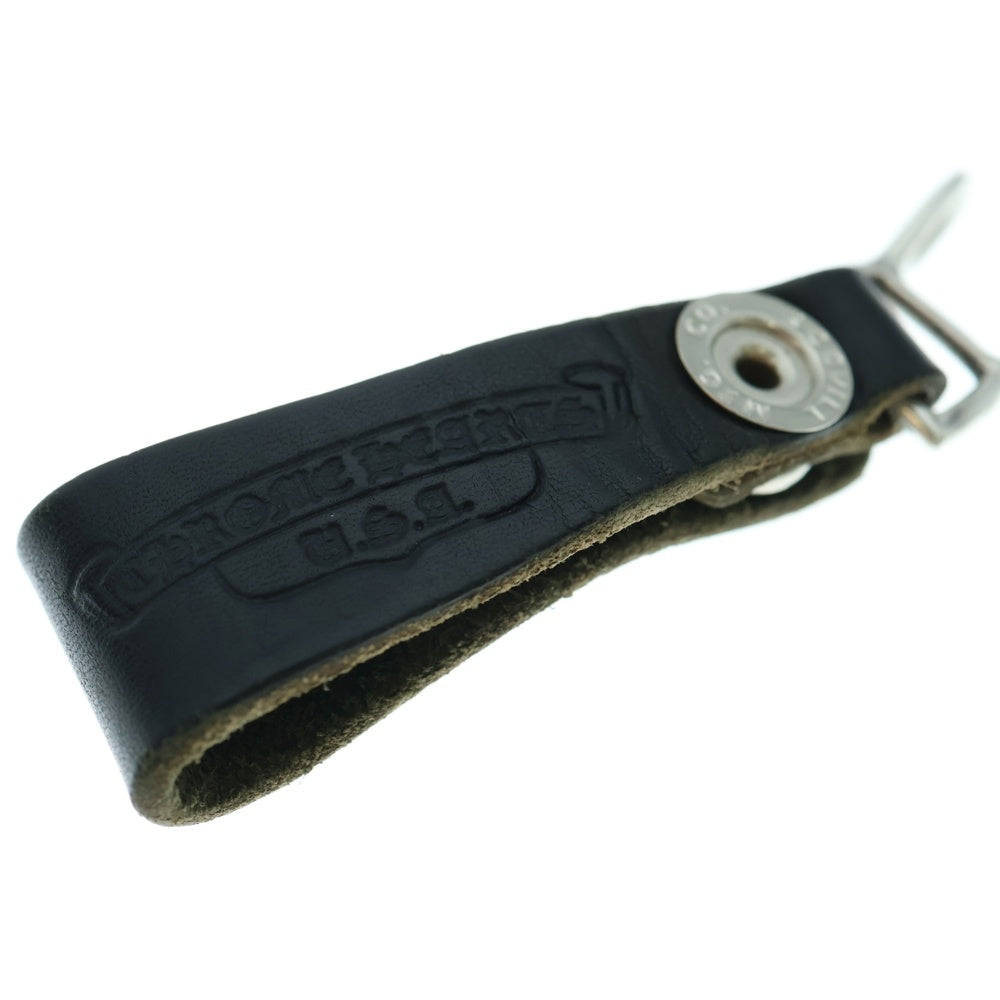 CHROME HEARTS(クロムハーツ) BELT LOOP BSフレアボタンレザーベルトループ シルバー/ブラック BCA401