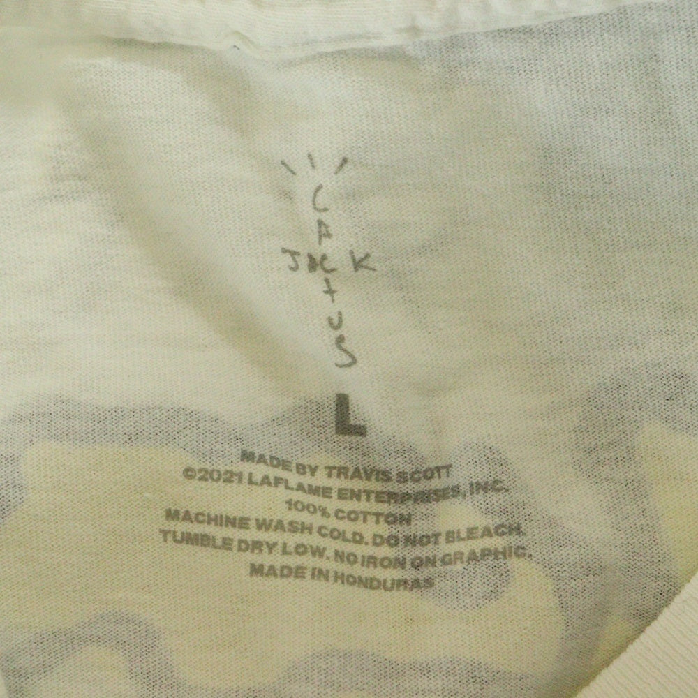 Cactus Jack(カクタスジャック) xKAWS Travis Scott For Fragment Tee White カウズ フォー フラグメント 半袖Tシャツ ホワイト