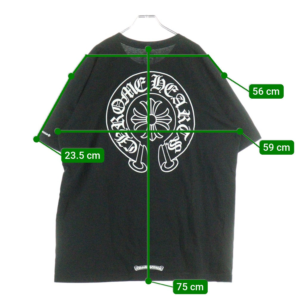 CHROME HEARTS(クロムハーツ) Horseshoe S/S Tee ホースシュー プリント 半袖Tシャツ ブラック