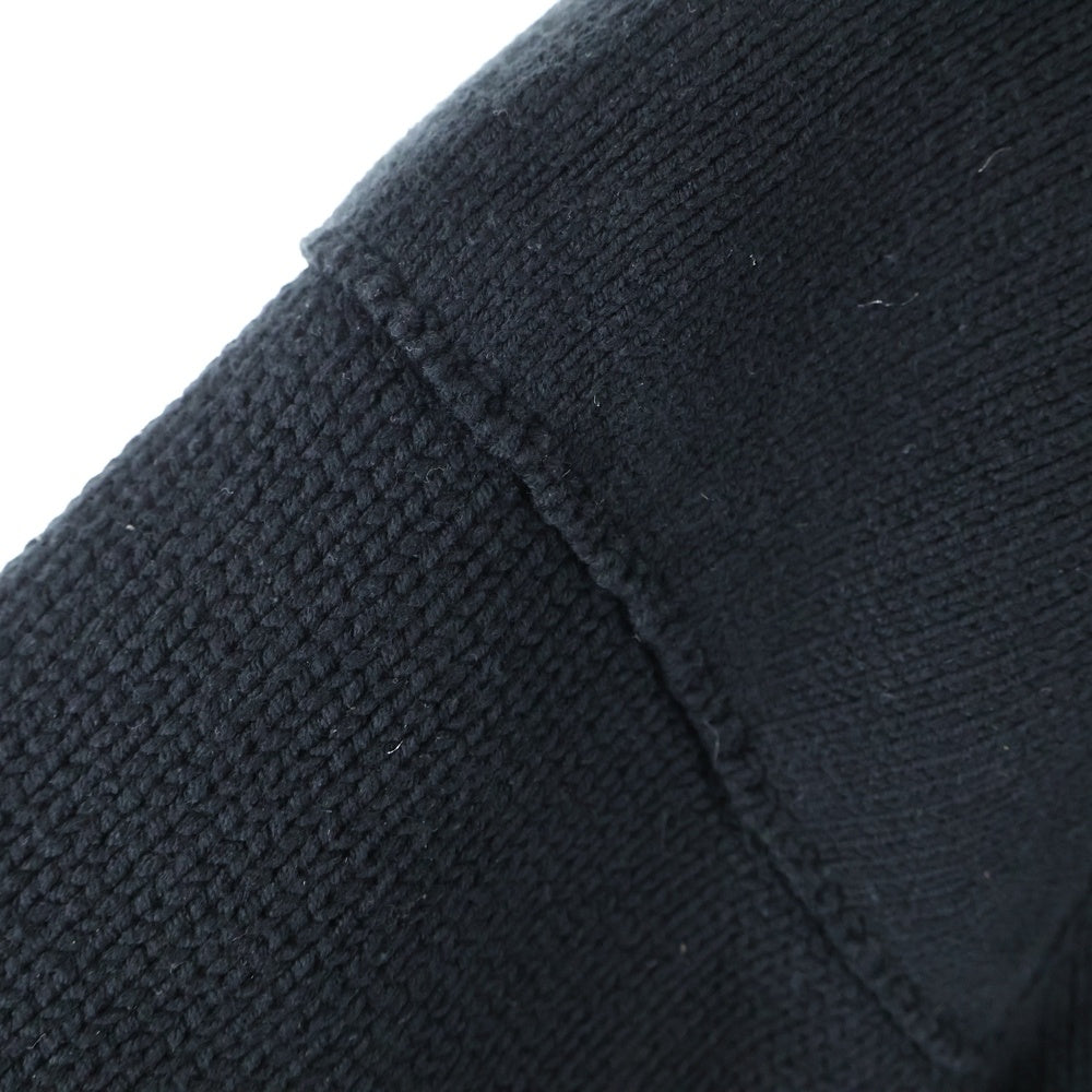 WASTED YOUTH(ウェイステッドユース) 23AW Knit Sweater #1 グラフィックロゴニットセーター ブラック